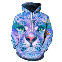 Novelty Flame Lion Hoodie Men's Animal Men's Clothing Flame Hoodie Sweatshirt Sweatshirt 3D Hoodie Sportswear Unisex clothing-9