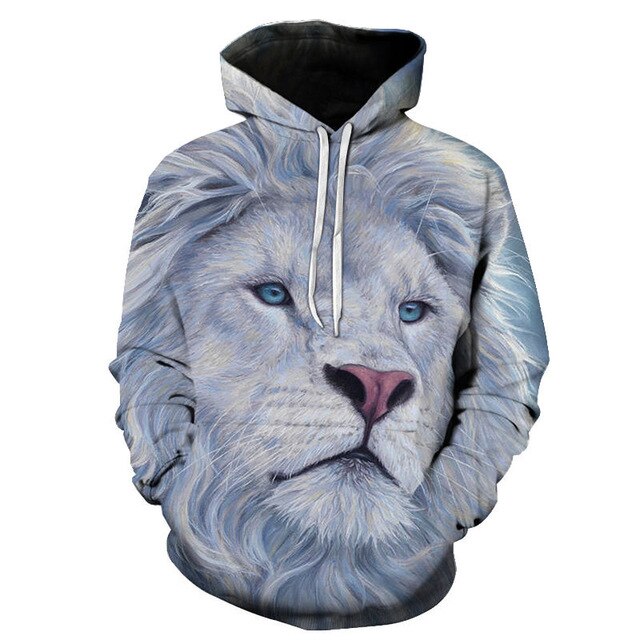 Novelty Flame Lion Hoodie Men's Animal Men's Clothing Flame Hoodie Sweatshirt Sweatshirt 3D Hoodie Sportswear Unisex clothing-5
