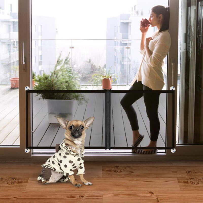Pet Dog Fence Gate Safe Guard Safety Enclosure Dog Fences Dog Gate The Ingenious Mesh Magic Pet Gate Pet supplies